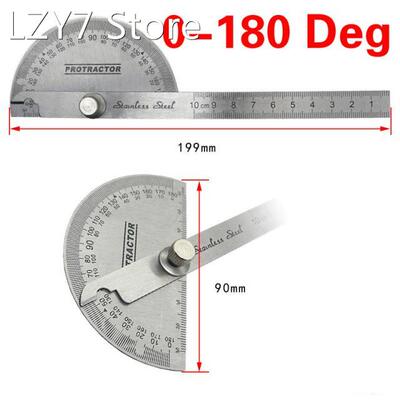 0-180 Degrees 10cm Angle Ruler Goniometer Stainless Steel Pr