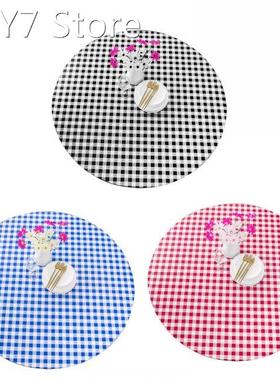 PVC Waterproof Tablecloth Oil-proof Round Table Cloth Restau