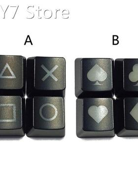 4Pcs Shine Through Keycaps ABS Backlit Etched Shine-Through