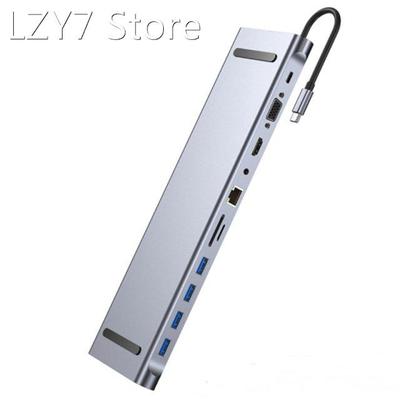 Aluminum Type-C Docking Station for Port 11 in 1 TYPE-C to U