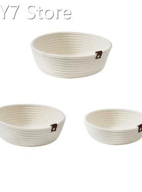 2022 New 3pcs Woven Storage Baskets Cotton Rope Storage Bins