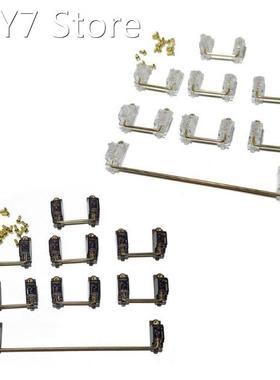 Screw-in Keyboard Stabilizers black Transparent Gold Plated