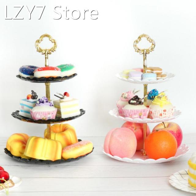 3 Layer Plastic Cupcake Stand Tiered Party Serving Stand Des 标准件/零部件/工业耗材 其他五金件 原图主图