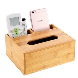 Home tissue box napkin box bamboo wood tissue box