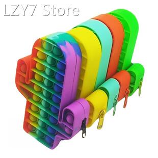 Cactus Pencil Case Silicone Push Bubble Fingertip Squeez Toy