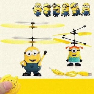 11 pc 2016 fly minion toy rc helicopter radio sensor remote