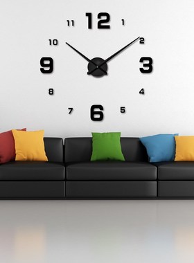 Sticker Watch Wall-Clock Digital Mirror Diy-Accessories Acry