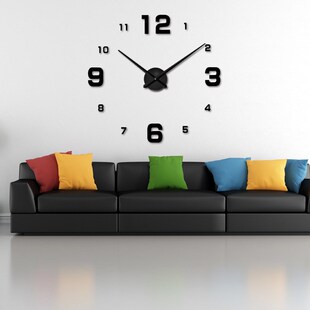 Sticker Watch Wall-Clock Digital Mirror Diy-Accessories Acry