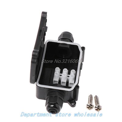 BlaCk 2/3Way IP66 OutdOOr WaterPrOOf CaBle COnneCtOr JunCtIO