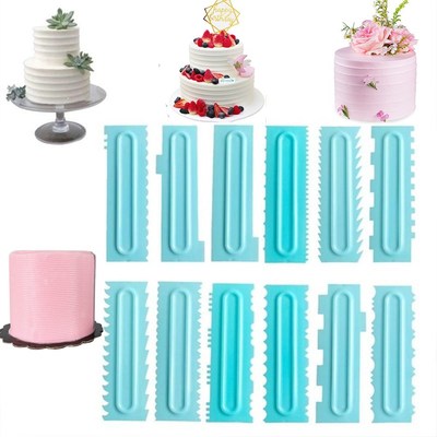 PP Jagged Edge Cake Scraper Plain Smooth Cream Spatulas Fond