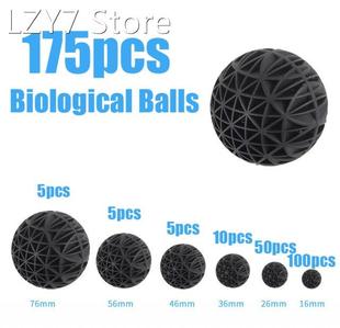 175Pcs Set Aquarium Filter Media Bio Balls Portable Wet Dry