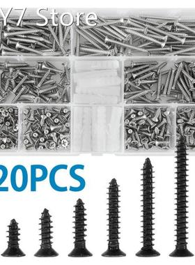 420Pcs M3 Cross Flat Head Self Tapping Screw Assortment Kit