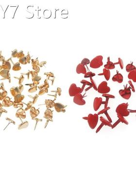 200pcs/Pack Decorative Heart-shaped Metal Pins Set Cute Hear
