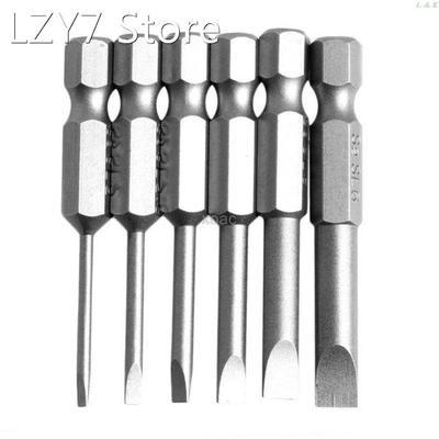 6Pcs/Set 50mm 2.0-6.0mm Flat Head Slotted Tip Screwdrivers B