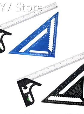 1 Set High Precision 12 Inch Metric Triangle Angle Ruler Alu