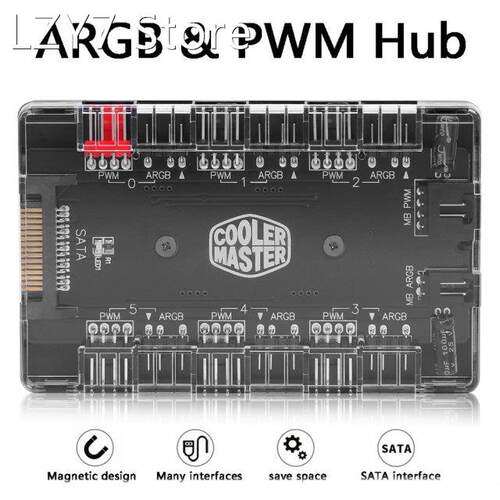 4Pin PWM 3Pin Addressable RGB Adapter 1 to 6 Multi Way Split