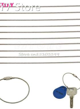 10PCS For Stainless Steel Wire Keychain Cable Key Ring For O