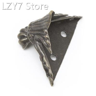 4x Antique Bronze Decorative Jewelry Box Wooden Case Feet Le