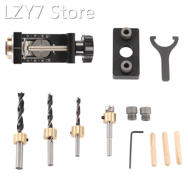 GanWei 3 in 1 Adjustable Doweling Jig Woodworking Pocket Hol