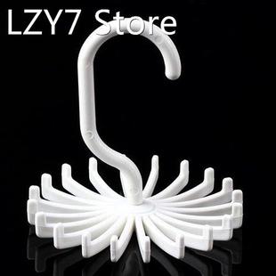 Rotating Tie Rack Adjustable Tie Hanger Holds 20 Neck Ties T