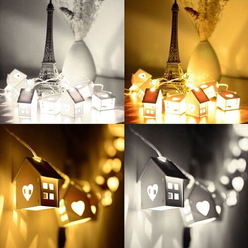 LED Light String House Shaping Fairy Light for Chrismas Deco