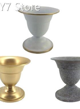 Vintage Metal Flower Vase Pot Rustic Farmhouse Home Decor fo