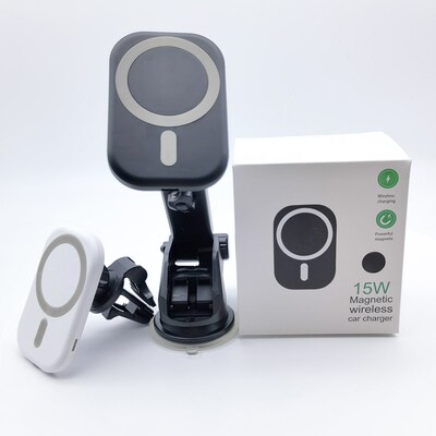 New 15W Magnetic Car Wireless Charger Super Adsorption For
