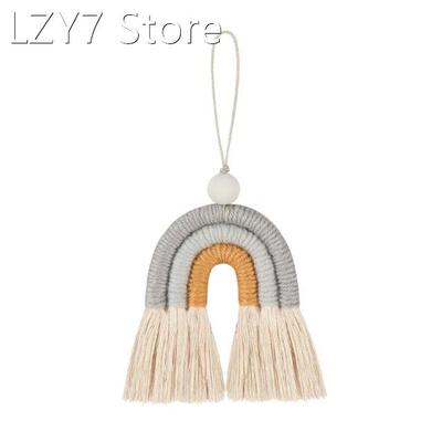 1PC Handmade Rainbow Phone Strap Cotton Pendant Mobile Phone