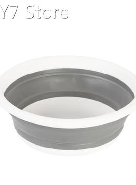 Portable Simple Folding Basin Silicone Camping Fishing Car W