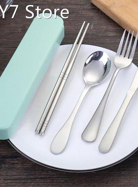 4 PCS Kitchenware Set Portable Chopsticks Fork Spoon Travel