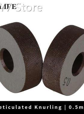 2pcs Metal Knurling Tool Diagonal Wheel Linear Knurl 0.5mm P