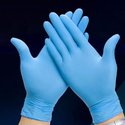 100pcs/box Blue Nitrile Disposable Gloves Wear Resistance Ch