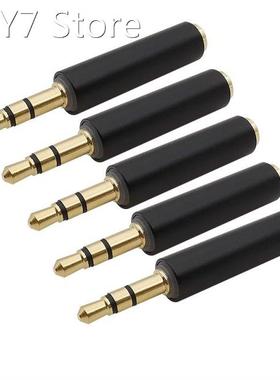 5Pcs 3.5mm Male to 3.5mm Female Stereo Microphone Audio Adap
