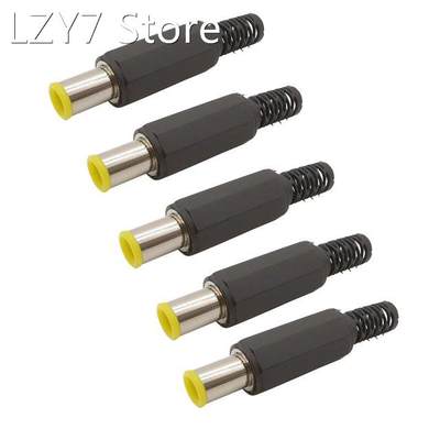 5Pcs Yellow Head 6.5 x 4.4mm With 1.3mm Pin DC Power Plug Co