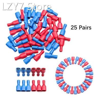 50Pcs 6.3mm Female Insulated Spade Crimp Terminal Connector