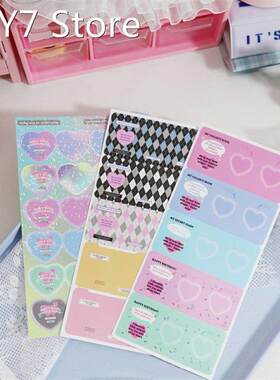 Cute Heart Shape Photo Frame Decorative Stickers Creative Ae