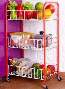 Kitchen shelves stand floor furniture stainless steel stora