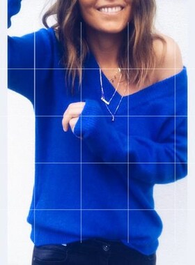 Women's autumn clothes knitting long sleeved T-shirt sweater