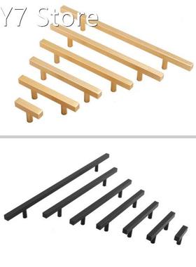 Cabinet Pulls Black/Golden Modern Square T Bar Diamter Kitc