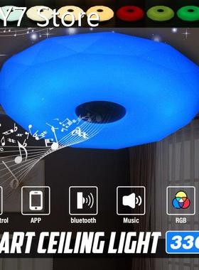 60W 33cm Colorful RGB LED Ceiling Lights Home Lighting APP b