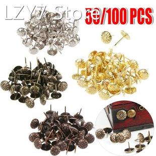 50/100 PCS Vintage Metal Tacks Stud Pushpin Doornail Furnitu