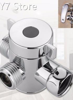 Chrome 3 Way Tee Connector Shower Head Diverter Valve G1/2 T