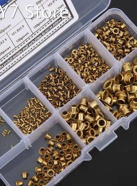 650Pcs Brass Eyelets Rivets Hollow Metal Buttonhole Classifi
