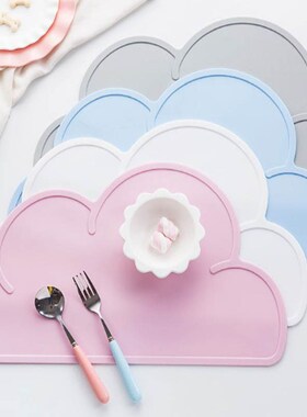 1 Pcs Lovely Cloud Shape Plate Mat Placemat for Kids Food Gr