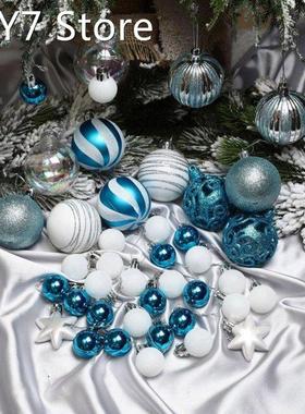 1 Box Christmas Balls Set Ornaments Snowflake Snowman Christ