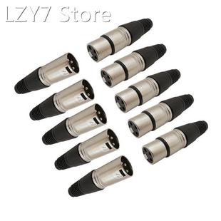 10Pcs 3-Pin XLR Female Male Microphone Audio Cable Wire Conn