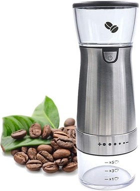 Electric Handheld Coffee Grinder, Portable Rechargeable Burr