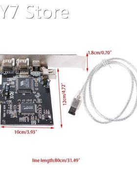 1 Set PCI-e 1X IEEE 1394A 4 Port(3+1) Firewire Card Adapter