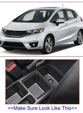 Centre Console Storage Box Armrest For Honda Fit Jazz 2014-2