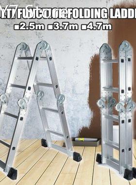 Telescopic Folding Ladder Step-Stand House Aluum Ladders